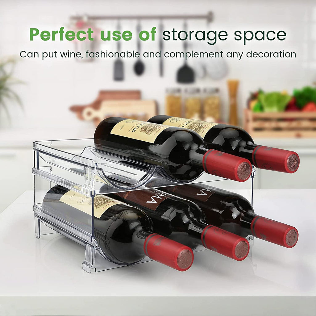 Maximize Your Space with 2-Pack Stackable Water Bottle Organizer for Cabinet Storage